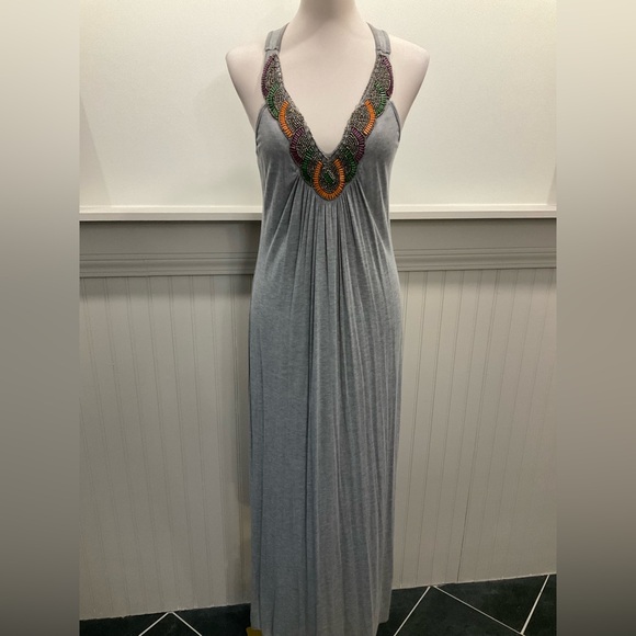 Romeo & Juliet Couture Dresses & Skirts - ✨ Romeo & Juliet Couture Beaded Maxi Dress Gray Boho Glam NWT L